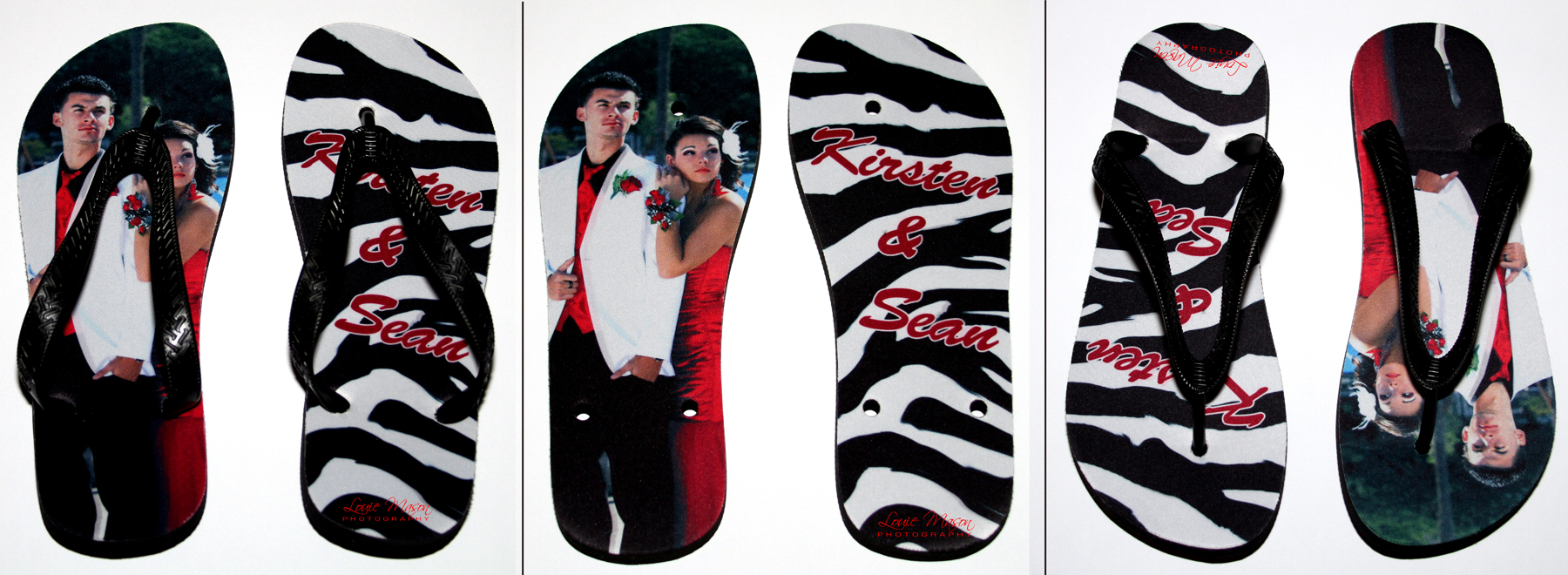 2012 Prom Flip Flops made with sublimation printing